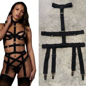 New! Bluebella Black Emilia Suspender Harness 10546